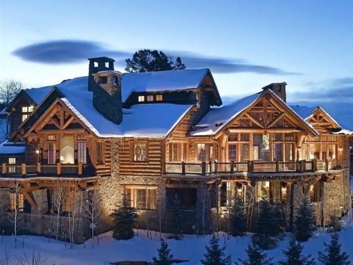 9 enormous log cabin mansions for sale - Business Insider