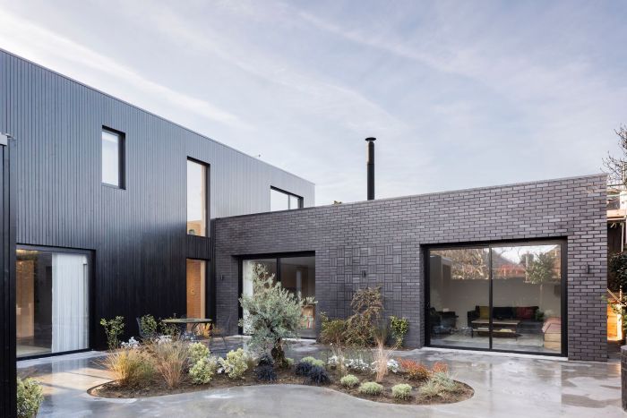 All-black modern house for sale conceals crisp, clean interior - Curbed