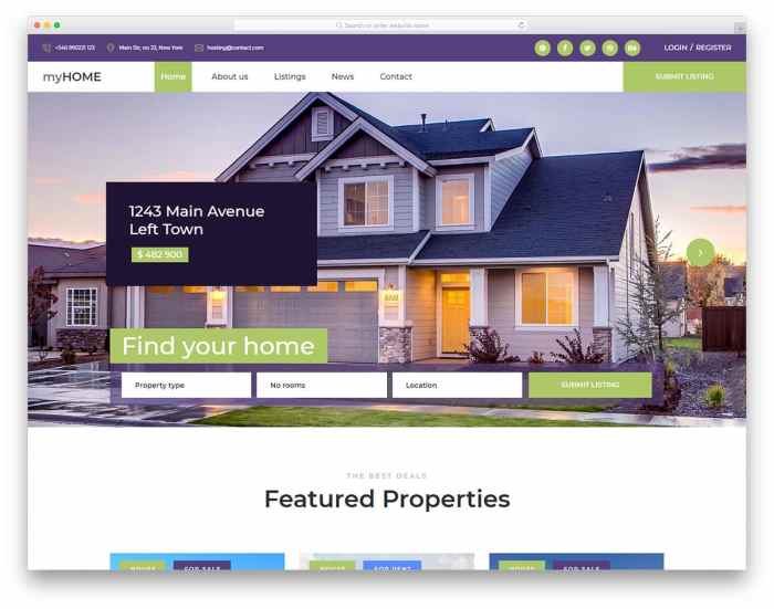 28 best real estate website designs that make you feel at home - 99designs